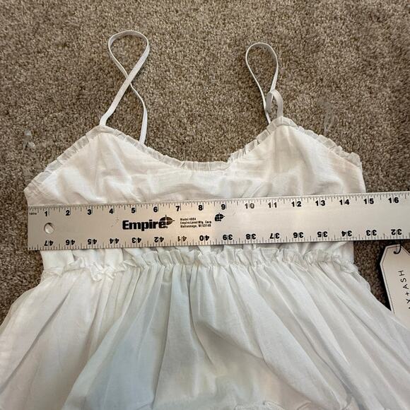 Max + Ash large smocked back tiered spaghetti strap mini dress D1 2303 - Picture 2 of 10